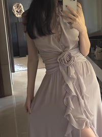 Women's Sleeveless V-Neck Halter Dress