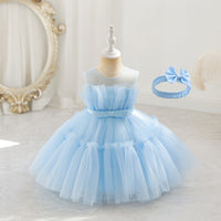 Children's Fashion Sleeveless Mesh Dress