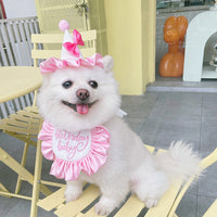 Dog Birthday Saliva Towel Party Bib Cat Neck Scarf Cute Jewelry
