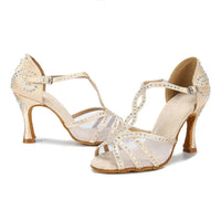 New Rhinestone High Heel Professional Latin Dance Shoes