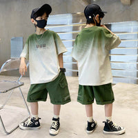 Boy's Trendy Handsome Short Sleeve