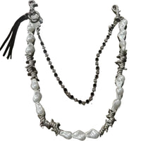 Retro Punk Metal Pearl Niche Waist Chain
