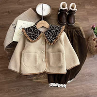 Mori Style Girls' Fleece-lined Coat Baby Girl