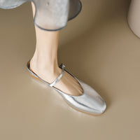 Very Soft French Simplicity Low Heel Closed Toe Half-support Slippers