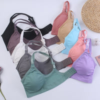 Women's Fashion Wireless Double Layer Seamless Detachable Breathable Bra