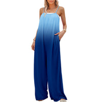 Women's Fashion Casual Loose Sleeveless High Waist Jumpsuit