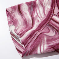 Grape Purple Tie-dyed Short-sleeved Shirt Men's Lapel