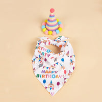 Creative Printing Dog Triangular Binder Birthday Saliva Towel Accessories