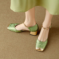 New Chinese-style Closed-toe Hollow-out Sandals For Women