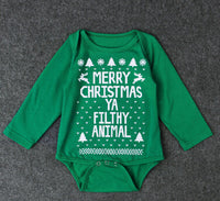 Christmas Romper With English Alphabet For Boys And Girls