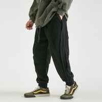 ForkPositive Wind Japanese Retro Design Positive And Negative Stitching Knitted Trousers