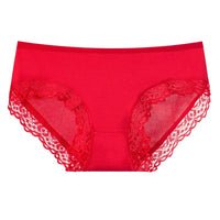 Fashion Women's Lace Edge Solid Color Underwear