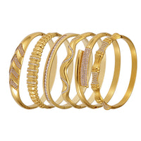Oversized Bracelet With Irregular Geometric Diamond Accents