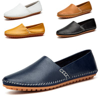 Summer First Layer Cowhide Casual Driving Shoes