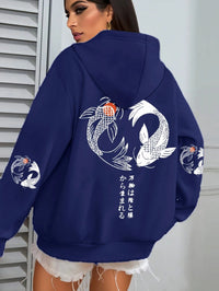 Harajuku Illustration-Print Womens Japanese Mallow Sweatshirt
