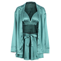 Luxury Comfortable Pajamas For Women 3 Piece Loungewear Set