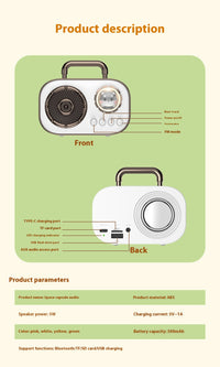 Portable Retro Bluetooth Audio Small Portable Home