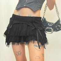 Bow Tie Half Length Short Skirt