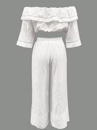 Fashionable Casual Slim-fit Wide-leg Pants Set