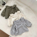 Baby Girl Soft Floral Long Sleeve Doll Collar Bottoming Shirt