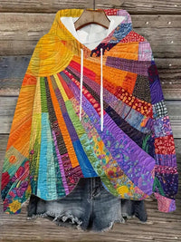 Printed Casual Street-Style Loose-Fit Women's Hoodie