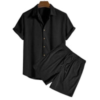 Casual Loose Beachwear Short Sleeve Shorts Suit