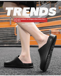 Closed-toe Slippers Outer Wear Non-slip, Waterproof And Oil Resistant Half Slippers