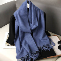 Solid Color Maillard Scarf Cashmere-like Women Warm Shawl