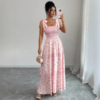 Sexy Spaghetti-strap Waist-cinching Split Dress
