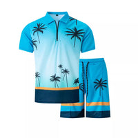 Plus Size Men's 3D Printed Short Sleeve