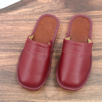 Men's And Women's Leather Slippers For Home