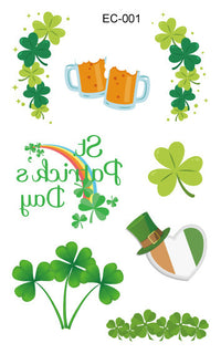 Tattoo Sticker Paper Irish Festival Flag Children Face Pasters Tattoo Sticker