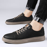 Men's Shoes Cowhide Board Shoes British Low-top