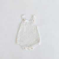 Male And Female Baby Hollow Strap Romper Knitted Wool Jumpsuit