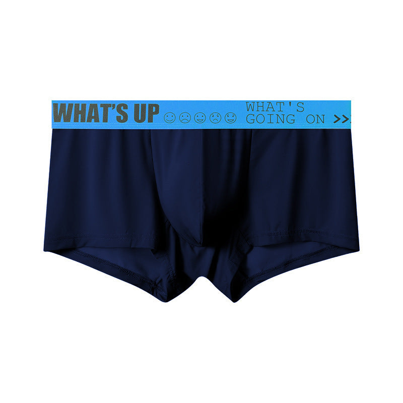 Men's Thin Ice Silk Mid-rise Boxers Briefs