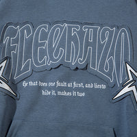 Letter Embroidery Hooded Loose Sweater