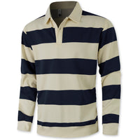 Business Knitwear Striped Contrasting Color Button Long Sleeve