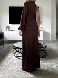 Middle Eastern Turkish Elegant Dress And Cardigan Set