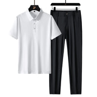 Business Casual Mens Ice-silk Suit