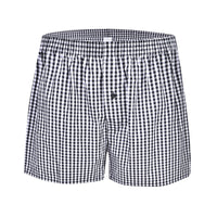 Men's Casual Loose Home Pants Plaid Shorts