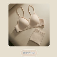Summer Thin French Triangle Cup Underwear Women's Small Chest Push Up And Anti-sagging Comfortable Breathable U-shaped Backless Bra