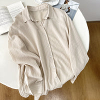 Tencel Linen Long-sleeve Shirt Womens Summer New Style