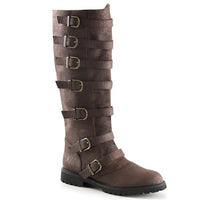 Low Heel Multiple Buckles High Leg Retro Boots