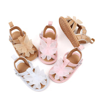 Baby Girl's Three-color Butterfly Rubber Sole Sandals