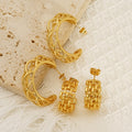Niche High-grade Hollow C- Shaped Stud Earrings For Women