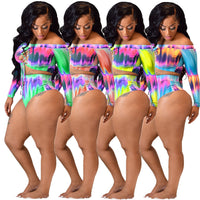 Gradient Lace-up Bikini Swimsuit Split European And American