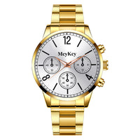 Fake Three-eye Men's Steel Belt Business Casual Quartz Watch