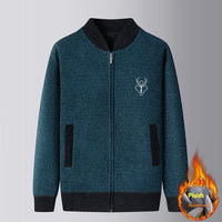 Men's Middle-aged Leisure Simple Warm Knitted Cardigan