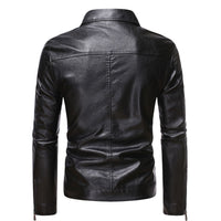 Men's Casual Slim-fit Leather Coat