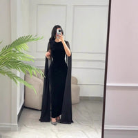 Womens Fashion Velvet Sheath Dress With Cape Sleeves